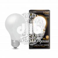 Лампа светодиодная LED 10Вт 230в, E27 Filament OPAL, A60, теплый, Gauss
