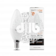 Лампа светодиодная LED 10вт 230в,Е14,теплый, свеча Gauss Elementary