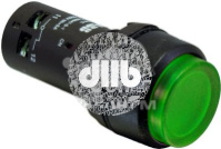 Кнопка с подсветкой CP4-12G-10 зеленая 110-130В AC/DC с выступающей клавишей с фиксацией 1НО