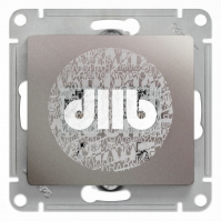 GLOSSA розетка двойная RJ11+RJ45 кат.5E механизм платина