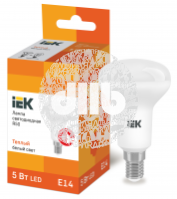 Лампа светодиодная LED рефлекторная 5вт E14 R50 тепло-белый ECO