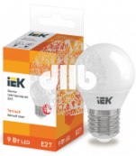 Лампа светодиодная LED 9вт Е27 тепло-белый матовый шар ECO