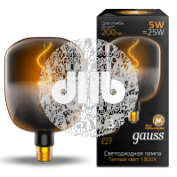 Лампа светодиодная LED-5W E27 200lm 1800K 140*204mm Filament V140-DC Black-Clear 5W E27 200lm 1800K 