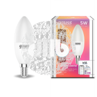 Лампа светодиодная LED 5Вт E14 C37 2700-6500K Smart Home RGBW Gauss