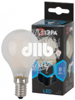 Лампа светодиодная филаментная F-LED P45-7W-840-E14 frost (филамент, шар мат., 7Вт, нейтр, E14 (10/1