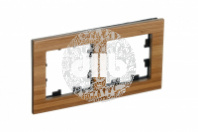 Рамка двухпостовая ATLASDESIGN NATURE, ДЕРЕВО БАМБУК
