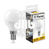 Лампа светодиодная LED 7вт Е14 теплый шар