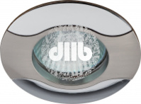 Светильник встраиваемый литой  волна  KL18 SN/CH MR16,12V/220V, 50W сатин никель/хром (100/2000) ЭРА