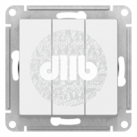 Выключатель трехклавишный ATLASDESIGN схема 1+1+1 10АХ механизм белый