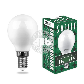 Лампа светодиодная LED 11вт Е14 белый матовый шар