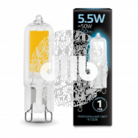 Лампа светодиодная LED 5.5вт 220-240в G9 белый,капсульная,прозр.Gauss