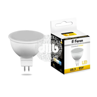 Лампа светодиодная LED 9вт 230в G5.3 теплый