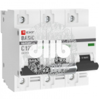 Автоматический выключатель 3P 125А (C) 10kA ВА 47-100 EKF Basic