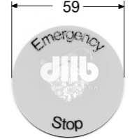 Шильдик круглый Emergency stop MA6-1026