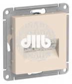 Розетка ATLASDESIGN двойная компьютерная RJ45+RJ45 категория 5E механизм бежевый