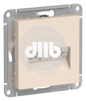 Розетка ATLASDESIGN двойная компьютерная RJ45+RJ45 категория 5E механизм бежевый