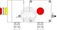Пост управления взрывозащищенный из GRP. 1Ex d e IIC T6 Gb X/Ex tb IIIB T80C Db X/IP66. Аварийная кн
