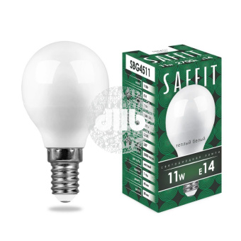 Лампа светодиодная LED 11вт Е14 теплый матовый шар