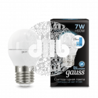 Лампа светодиодная LED 7вт, 230в, Е27, белый, step dim, шар Gauss