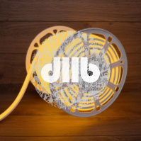 Гибкий неон LED SMD, форма – D, 16х16 мм, желтый, 120 LED/м, бухта 50 м