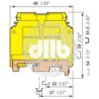 Клемма винтовая M35/16P Земля 35мм.кв
