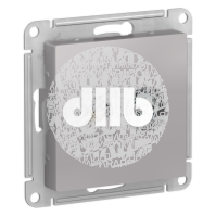 Розетка ATLASDESIGN двойная компьютерная+ТВ RJ45+TV категория 5E механизм алюминий