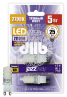 Лампы светодиодные, LED 5w G9 320Лм теплый свет, 320Lm 175-240V блистер, 2 шт. Jazzway