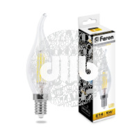 Лампа светодиодная LED 5вт Е14 теплый свеча на ветру FILAMENT