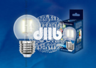 Лампа светодиодная LED 6вт 200-250В шар матовое 500Лм Е27 3000К Uniel Sky филамент