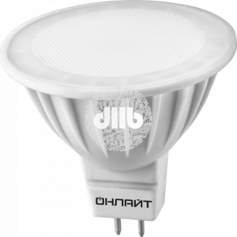 Лампа светодиодная LED 7вт 230в GU5.3 тепло-белый ОНЛАЙТ