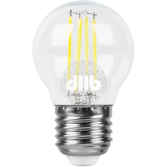 Лампа светодиодная LED 11вт Е27 теплый шар FILAMENT
