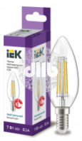Лампа светодиодная LED 7вт Е14 белый свеча FILAMENT