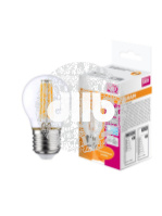 Лампа светодиодная LED 6Вт E27 CLP75 белый, Filament прозр.шар OSRAM