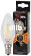 Лампа светодиодная F-LED B35-11w-827-E14  (филамент, свеча, 11Вт, тепл, E14) (10/100/5000) ЭРА