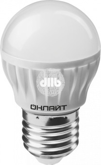 Лампа светодиодная LED 6вт E27 теплый матовый шар ОНЛАЙТ