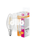 Лампа светодиодная LED 6Вт E14 CLB75 белый, Filament прозр.свеча OSRAM