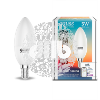 Лампа светодиодная LED 5Вт E14 C37 Smart Home DIM+CCT  Gauss