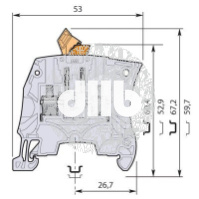 Клемма винтовая ZS4-S-BL 4мм.кв. синяя