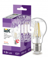 Лампа светодиодная LED 9вт Е27 теплый FILAMENT