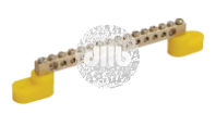 Шина PE земля на двух угловых изоляторах ШНИ-8х12-16-У2-Ж