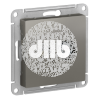 Розетка ATLASDESIGN двойная компьютерная+ТВ RJ45+TV категория 5E механизм сталь
