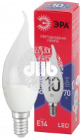 Лампа светодиодная LED BXS-10W-865-E14 R  (диод, свеча на ветру, 10Вт, хол, E14) (10/100/2800) ЭРА