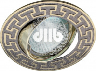 Светильник встраиваемый литой поворотный антик Т MR16,KL28 А GU/G 12V/220V, 50W  черный металл/золот