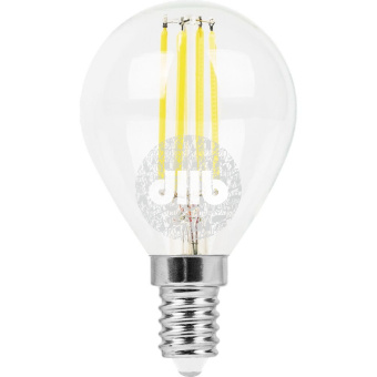 Лампа светодиодная LED 11вт Е14 теплый шар FILAMENT