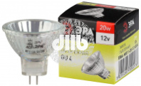 Лампа накаливания галогенная GU4-MR11-20W-12V-30CL (галоген, софит, 20Вт, нейтр, GU4) ЭРА (10/200/12