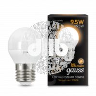 Лампа светодиодная LED 9.5Вт E27 шар,теплый Gauss