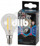 Лампа светодиодная F-LED P45-9w-840-E14  (филамент, шар, 9Вт, нейтр, E14) (10/100/4000) ЭРА