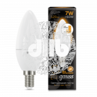 Лампа светодиодная LED 7вт, 230в, Е14, теплый, step dim, свеча Gauss
