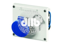 Розетка скрытой установки IP44 16А 3P+E 400В с механической блокировкой и верхним расположением разъ