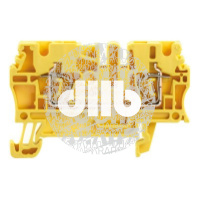 Клемма проходная ZDU 2.5 GE, Пружинное соединение, 2.5 mm2, 800 V, 24 A, желтый